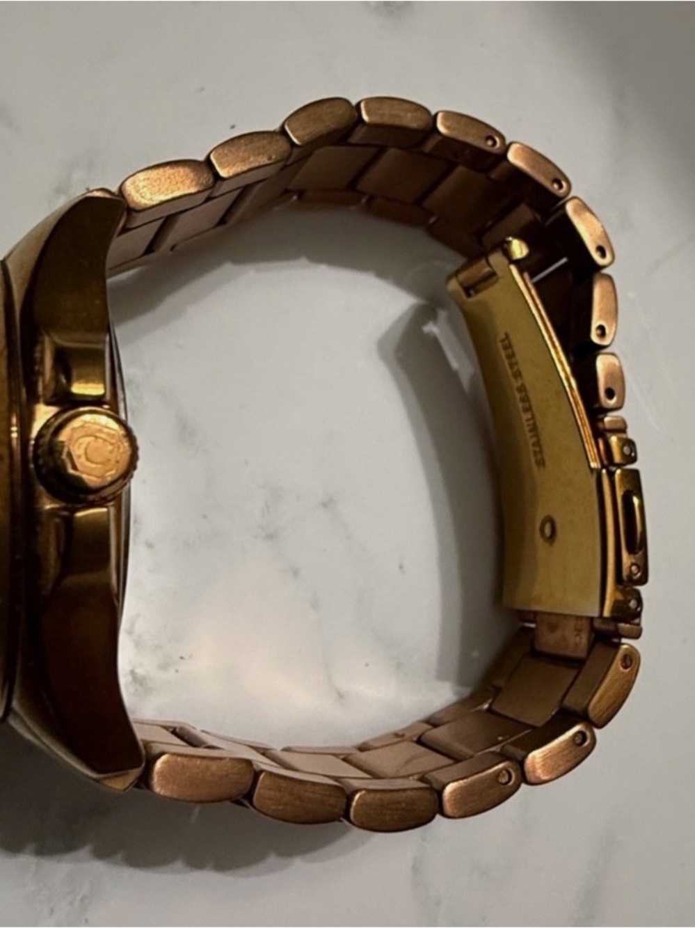 Coach Rose Gold-Tone Signature Link Watch - Picture 4 of 10